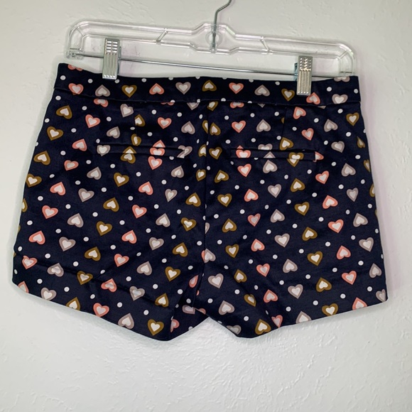 J.Crew Heart Print Mini Shorts Size 0 - Picture 5 of 7